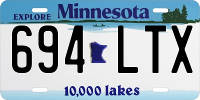 MN license plate 694LTX