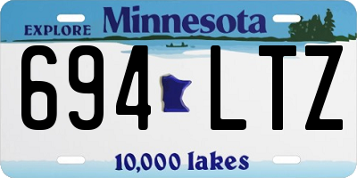 MN license plate 694LTZ