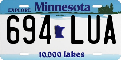 MN license plate 694LUA
