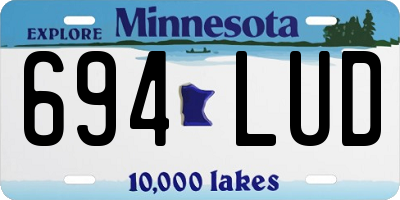 MN license plate 694LUD