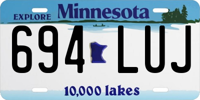MN license plate 694LUJ