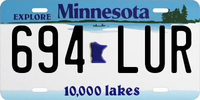 MN license plate 694LUR