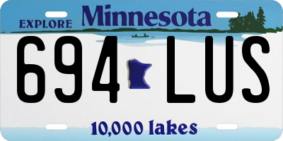 MN license plate 694LUS
