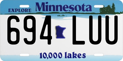 MN license plate 694LUU