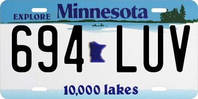 MN license plate 694LUV