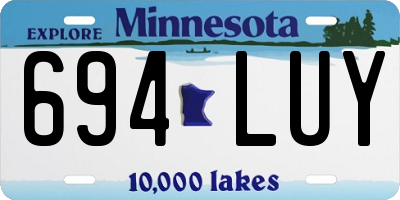 MN license plate 694LUY