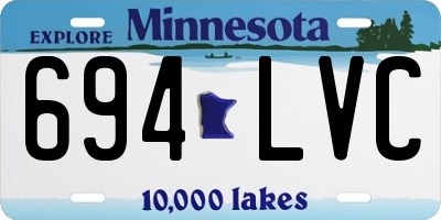 MN license plate 694LVC