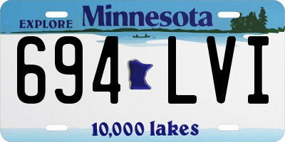 MN license plate 694LVI
