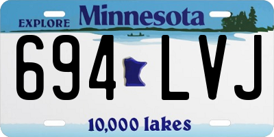 MN license plate 694LVJ