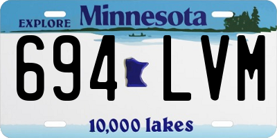 MN license plate 694LVM