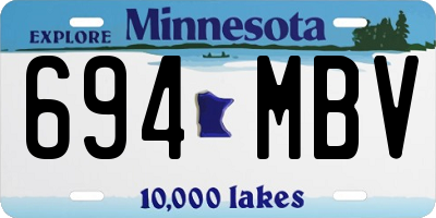 MN license plate 694MBV