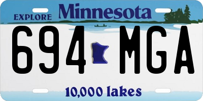 MN license plate 694MGA