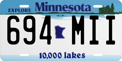 MN license plate 694MII