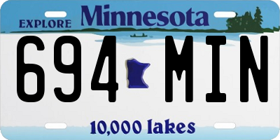 MN license plate 694MIN