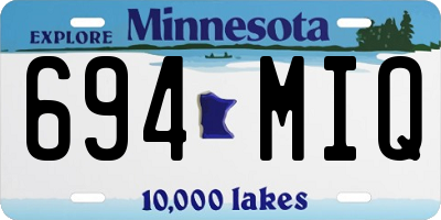 MN license plate 694MIQ