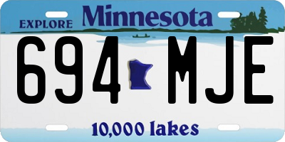 MN license plate 694MJE