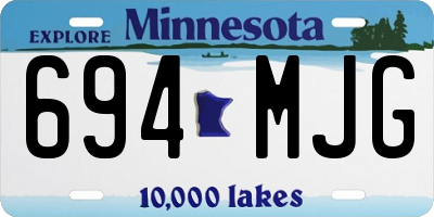 MN license plate 694MJG