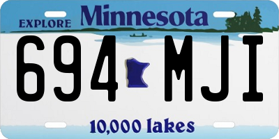 MN license plate 694MJI