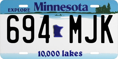 MN license plate 694MJK