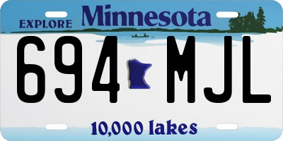 MN license plate 694MJL