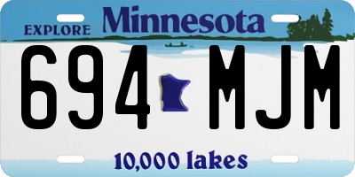 MN license plate 694MJM