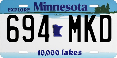 MN license plate 694MKD
