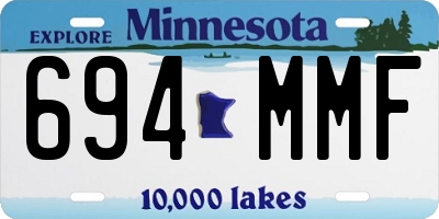 MN license plate 694MMF