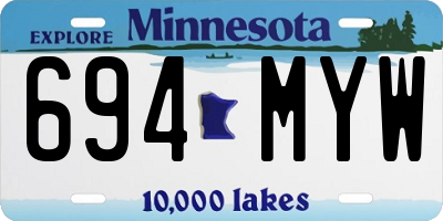 MN license plate 694MYW