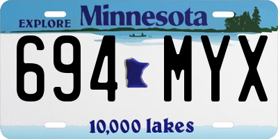 MN license plate 694MYX