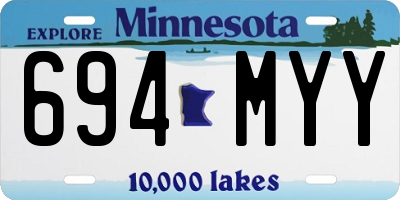 MN license plate 694MYY