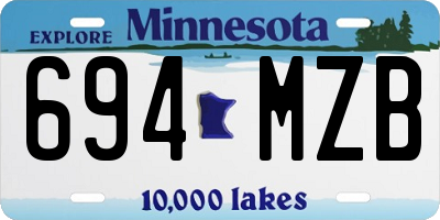 MN license plate 694MZB