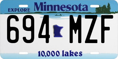 MN license plate 694MZF