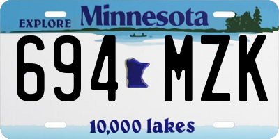 MN license plate 694MZK