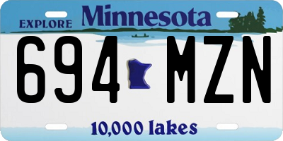 MN license plate 694MZN