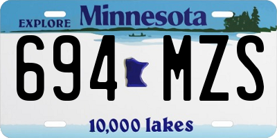 MN license plate 694MZS
