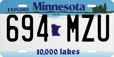 MN license plate 694MZU