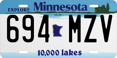MN license plate 694MZV