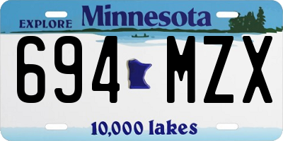 MN license plate 694MZX