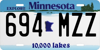 MN license plate 694MZZ