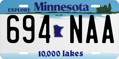 MN license plate 694NAA