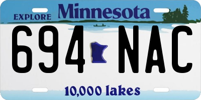 MN license plate 694NAC