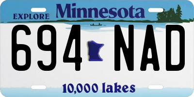 MN license plate 694NAD