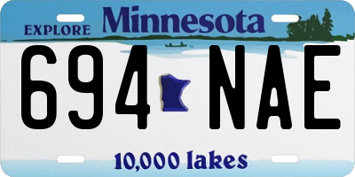 MN license plate 694NAE