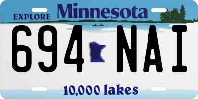MN license plate 694NAI