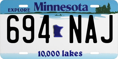 MN license plate 694NAJ