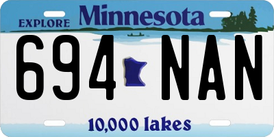 MN license plate 694NAN