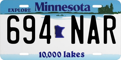 MN license plate 694NAR