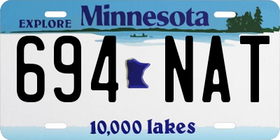MN license plate 694NAT