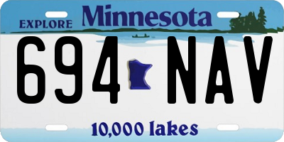 MN license plate 694NAV
