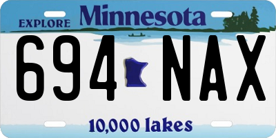 MN license plate 694NAX